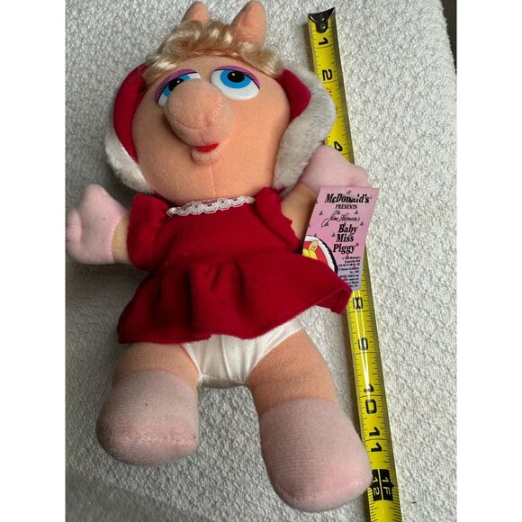 McDonalds Baby Miss Piggy Plush Muppet Babies Edition Collectible Christmas 80s - Picture 4 of 7